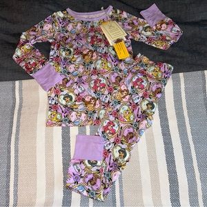 Little Snuggles Disney Princess Love Bamboo Pajama Set - 4T